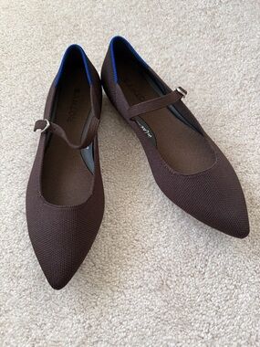 Rothy’s The Point Mary Jane II in Chocolate Brown in size 8.5